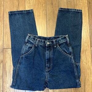 Brandy Melville 100% Cotton High-Waisted Denim Straight Leg Carpenter Jeans